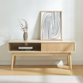 [en.casa] Landskrona Fernsehtisch 115x40x48 cm Eicheoptik MDF/Spanplatte
