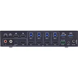 InLine KVM Switch 4-fach, HDMI 4K60Hz, Multiviewer, USB Hub, schwarz