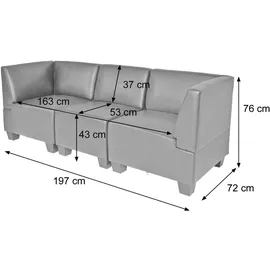 MCW Modular 3-Sitzer Sofa rot,