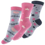Cotton Prime® Kinder Socken "Sterne & Punkte" 6 Paar in Bunt | Gr.: 23-26