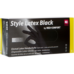 Style Latex Black Einmalhandschuhe puderfrei