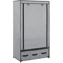 vidaXL Kleiderschrank mit 3 Schubladen 87 x 159 x 49 cm Grau