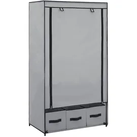 vidaXL Kleiderschrank mit 3 Schubladen 87 x 159 x 49 cm Grau