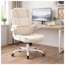 Hti-Living Bürostuhl Jasper Velvet Beige Polyester beige