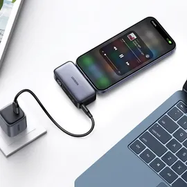 UGREEN 5000mah Power Bank With Built-In Usb-C Connector Powerbank - schwarz - 5000 mAh,