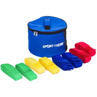 Sport-Thieme Mannschaftsbänder Set 4 Teams | mit Nylontasche | 5 cm Breite | Leichtes Polyester | Praktische Aufbewahrung | 25 g pro Band