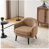 LuxusKollektion Cocktailsessel Sessel Cocktailsessel Loungesessel Lesesessel 113kg Cord-stoff Khaki grün