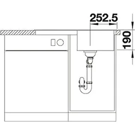Blanco Legra 45 S weiß + Handbetätigung
