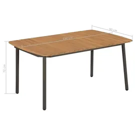 vidaXL Garten-Essgruppe 5-tlg. grau