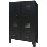 vidaXL Drehtürenschrank 67 x 107 x 35 cm schwarz