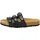 LICO Bioline Flower Pantoletten, Schwarz Silber, 39 EU