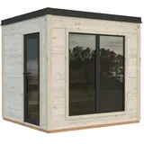 Palmako Gartensauna Grace 5,3 m2 - 56 mm - naturbelassen