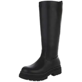 Ital-Design Plateaustiefel Damen Schwarz 38
