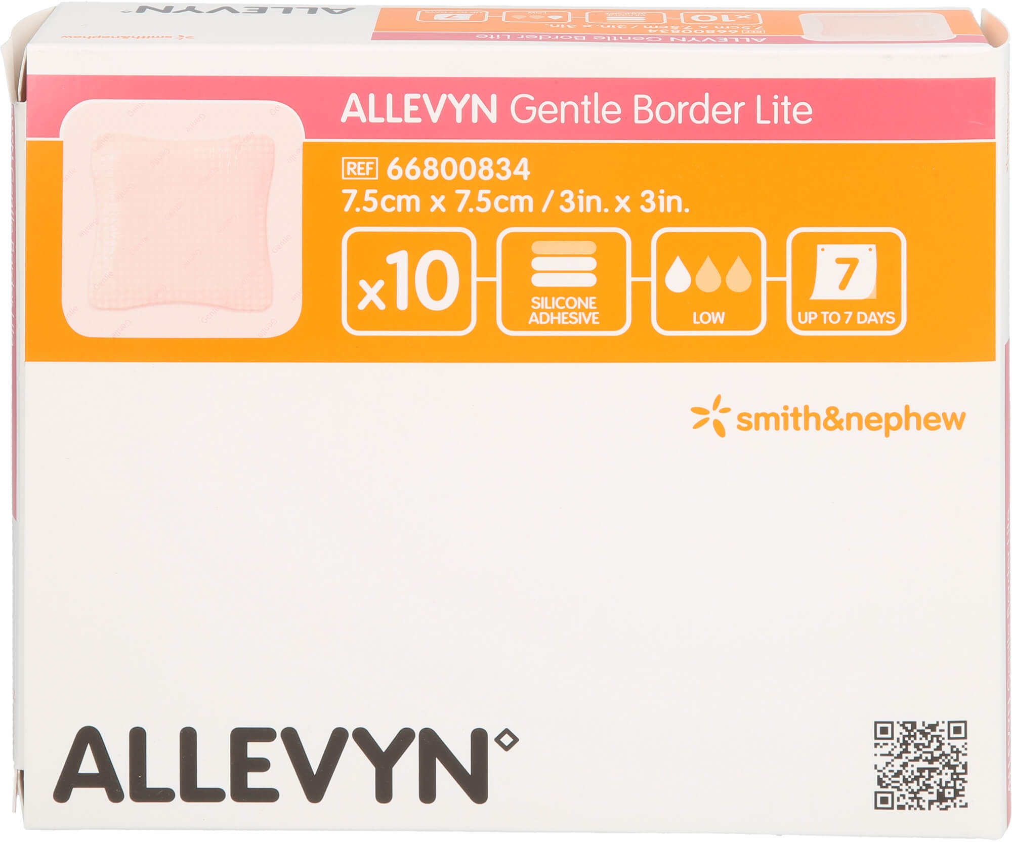 Allevyn Gentle Border Lite 7.5x7.5 cm Schaumverb. 10 ST