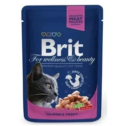 BRIT Premium Cat Pouches with Salmon & Trout 100g