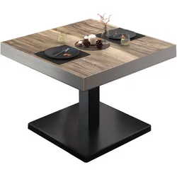 BM | Bistro Loungetisch | B:T:H 60 x 60 x 41 cm | Sheesham / Schwarz