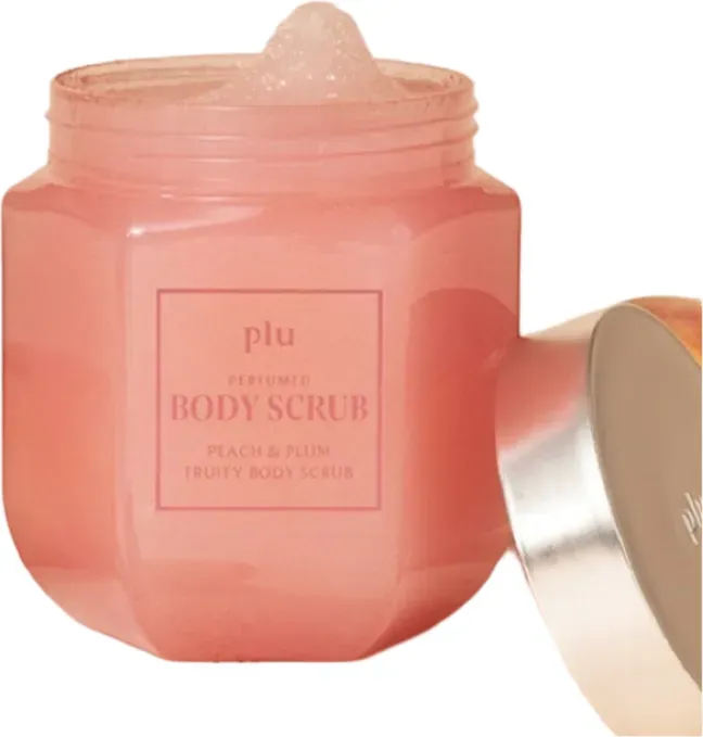 Plu Parfümiertes Fruchtiges Körperpeeling Pfirsich & Pflaume 500g (Inklusive Silberlöffel)