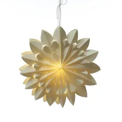 MARELIDA LED Papierstern Adventsstern Weihnachtsstern Faltstern beleuchtet 40cm