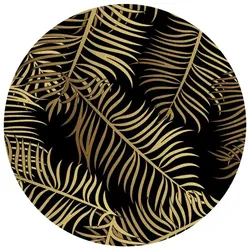 mySPOTTI Tischset »Naledi«, rund, Kunstleder, schwarz/goldfarben