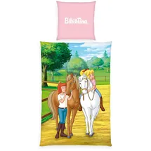 Herding Bibi und Tina Schriftzug multicolour 135 x 200 cm + 2 x 80 x 80 cm