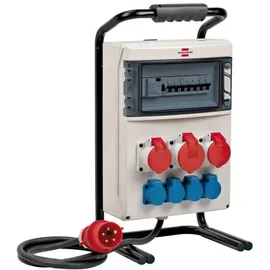 Brennenstuhl Tragbarer Stromverteiler (1x32A + 2x16A CEE-Steckdosen, 2m Kabel, für ständigen Einsatz im Freien, mit FI-Personenschutz, Made in Germany)