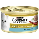 Purina Gourmet Gold raffiniertes Ragout mit Thunfisch 85G