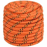 vidaXL Bootsseil Orange 16 mm 25 m Polypropylen