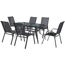 casa.pro Aradeo Set 7-tlg. Schwarz