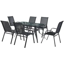 casa.pro Aradeo Set 7-tlg. Schwarz