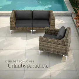 Tectake Villanova Loungeset grau
