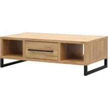 omg design Couchtisch OMG DESIGN "Ronda", schwarz (smoked oak, schwarz, smoked oak), B:120cm H:40cm T:60cm, Tische, Couchtisch, Oval mit Metallgestell