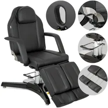 Habys Massageliege Max Hydraulisch, Pneumatische Verstellung, Kosmetikliege, 194 x 62 schwarz