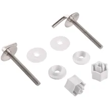 SANITOP-WINGENROTH WC-Sitz Befestigung Nr. 26, WC-Sitz Montage-Set, für WC Sitze ohne Absenkautomatik, Ersatzteil, Scharniere, Edelstahl, Kunststoff, 650618