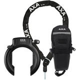 AXA basta AXA Imenso Retractable XL + ULC 130 + Set mit Tasche – Rahmenschloss mit Kette – Sicherheitsstufe 12 – Einsteckkette Länge 130 cm – Schwarze Tasche