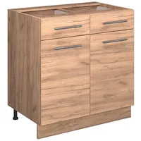Vicco Schubladenschrank Fame-Line 80 x 0 x 82 cm Goldfarben
