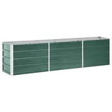 vidaXL Garten-Hochbeet verzinkter Stahl rechteckig 240 x 40 x 45 cm Grün 