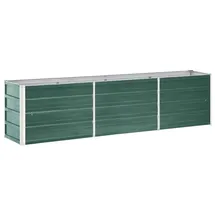 vidaXL Garten-Hochbeet verzinkter Stahl rechteckig 240 x 40 x 45 cm Grün 