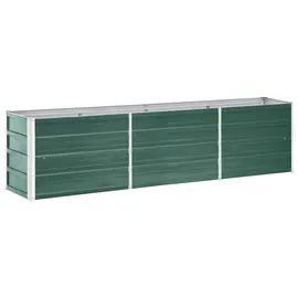 vidaXL Garten-Hochbeet verzinkter Stahl rechteckig 240 x 40 x 45 cm Grün 