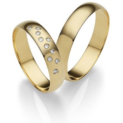 Firetti Trauring Schmuck Geschenk Gold 375 Hochzeit Ehering „LIEBE“, Made in Germany – mit o. ohne Brillanten/Diamanten gelb|goldfarben 60
