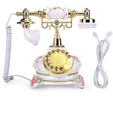 Socobeta Retro Telefon rotierende Scheibe Antike Telefone Landhausstil Vintage Mobilteil Festnetztelefon für Home Office Hotel