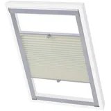 vidaXL Plissee Faltstore Cremefarben 102