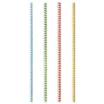 Papstar Trinkhalme Papier Ø 6 mm 1000 St. farbig sortiert