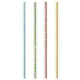 Papstar Trinkhalme Papier Ø 6 mm 1000 St. farbig sortiert