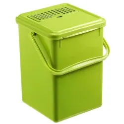 Rotho Bioabfall Eimer mit Aktivkohlefilter GREENLINE BIO, grün 1779905519 , Fassungsvermögen: 8 Liter