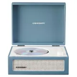 Crosley Voyager CD-Player mit Stereo-Bluetooth-Lautsprechern und FM-Radio, Washed Blue