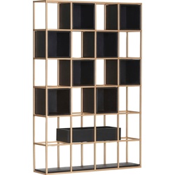 Regal GUTMANN FACTORY "Porto", schwarz, B:108cm H:160cm T:25cm, Regale, Büroregal Raumteiler-Regal Standregal