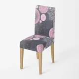 Siebe Stuhlhussen Schwingstühle Grau Rosa Langlebig Stuhlhussen,Esszimmer Bankett Dekostuhlüberzug,Universal Stretch Abnehmbare Waschbarer Stuhlbezug Für Haus,Hotel, Bankett, Hochzeit, Party(4Er Set)