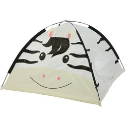 Spielzelt Zebra MARTY - Igluzelt für Kinder - Polyester - L: 1,20m - H: 80cm - weiß, schwarz