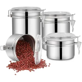 luxuskollektion Vorratsdosen Edelstahl Luftdicht 4er Set