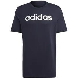 adidas Essentials Single Linear Embroidered Logo T-Shirt, weiß|blau S